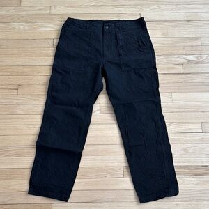 Black Cargo Pants with Straight Leg